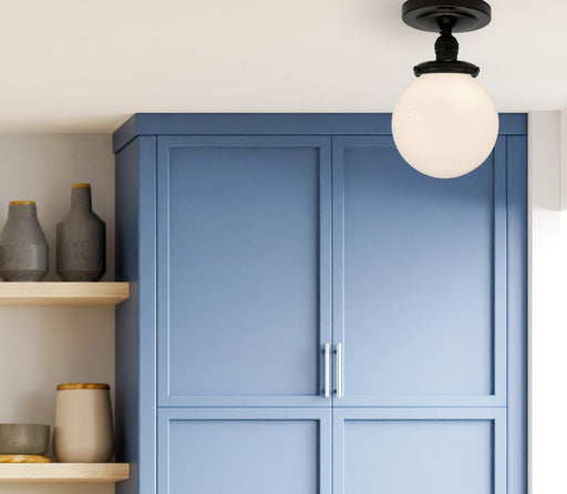 Globe CEILING LIGHT of Schoolhouse Details - Sweatfully