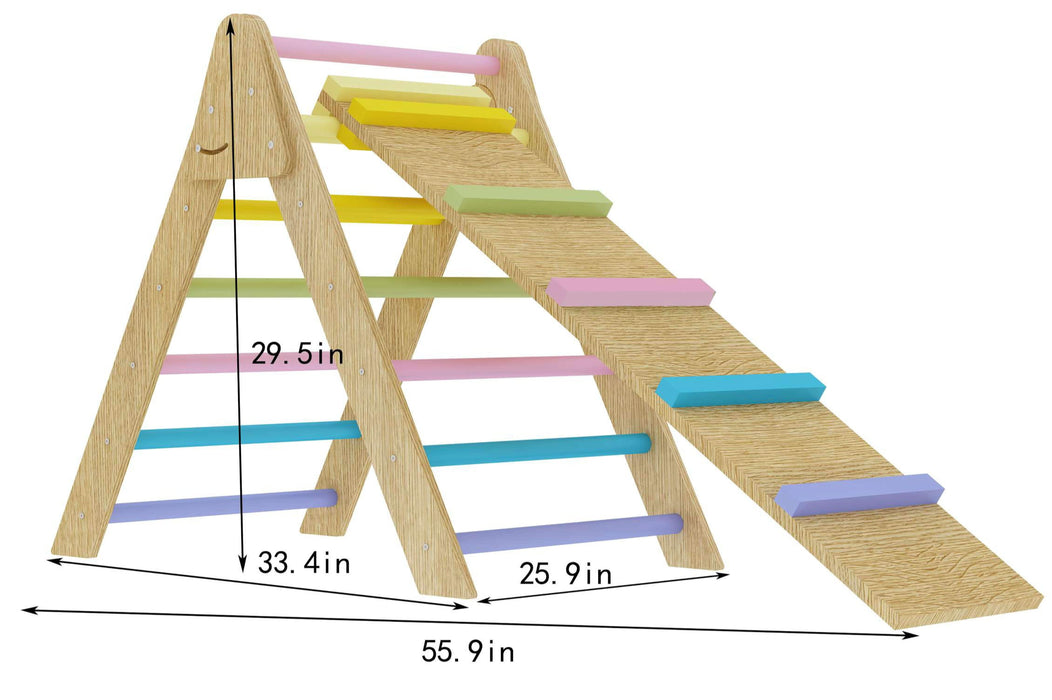 Olive- Pikler Triangle Ladder and Climber Slide - Multiple Sizes - Sweatfully