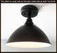 Large Black Enamel Farmhouse Ceiling Light - Sweatfully