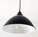 Large Black Enamel Farmhouse Pendant Light - Sweatfully