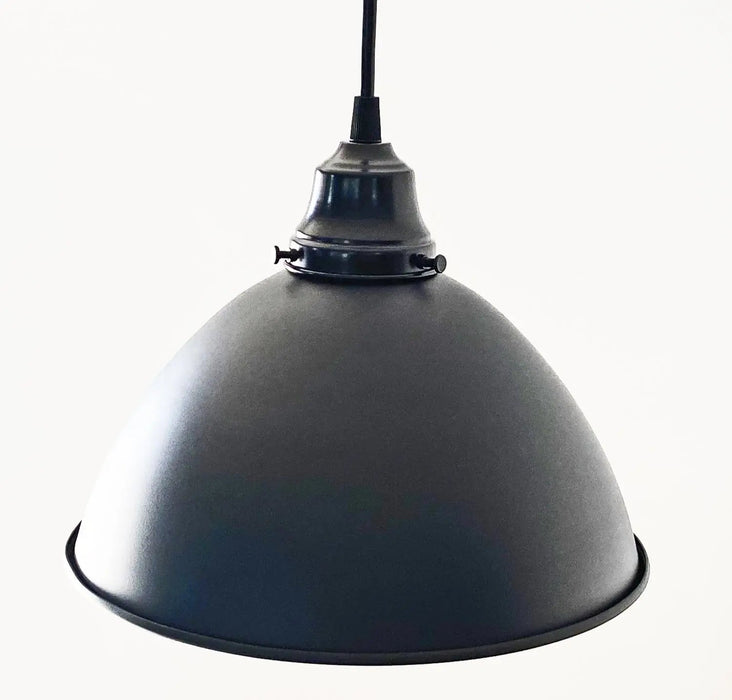 Large Black Enamel Farmhouse Pendant Light - Sweatfully
