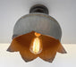 Large Lotus Galvanized Ceiling Light - Sweatfully