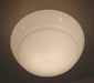 Large Mushroom Milk Glass Schoolhouse Light Fixture - Sweatfully
