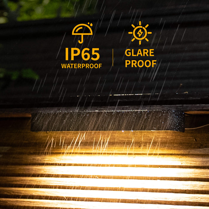 Gardenreet LED Hardscape Light,Cast Brass Housing,Integrated 3W 2700/3000K LED Light Source, LED Step Light, 7 Inches Long,Low Voltage 12V AC/DC (2701) - Sweatfully