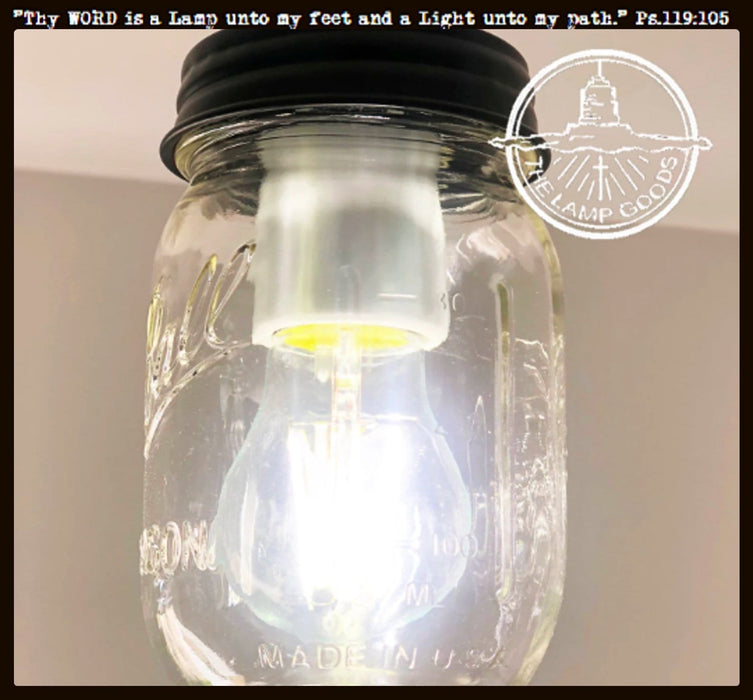 LED Edison Style 6 watt Light Bulb for Mason Jar Lighting - 60 watts Equivalent - Sweatfully