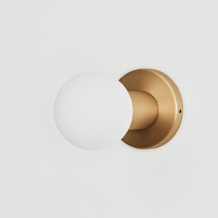 Lochan Wall Light in Brass + Sphere III - Sweatfully