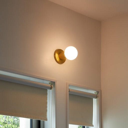Lochan Wall Light in Brass + Sphere III - Sweatfully