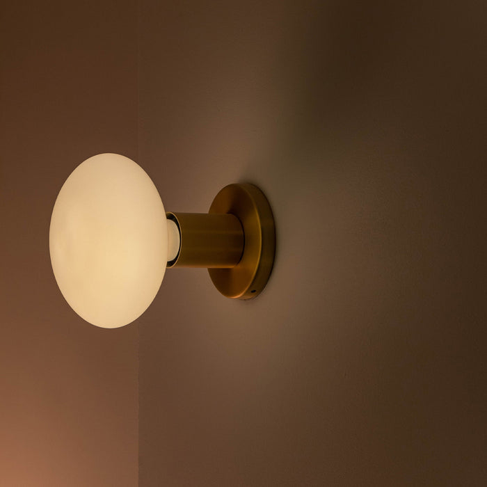 Lochan Wall Light in Brass + Oval Dim to Warm - Sweatfully