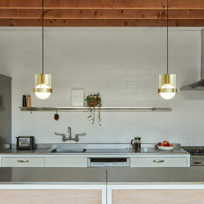 Loop Single Pendant in Gold + Sphere IV - Sweatfully
