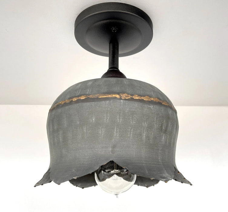 Lotus Galvanized Ceiling Light - Sweatfully