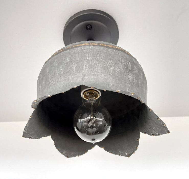 Lotus Galvanized Ceiling Light - Sweatfully