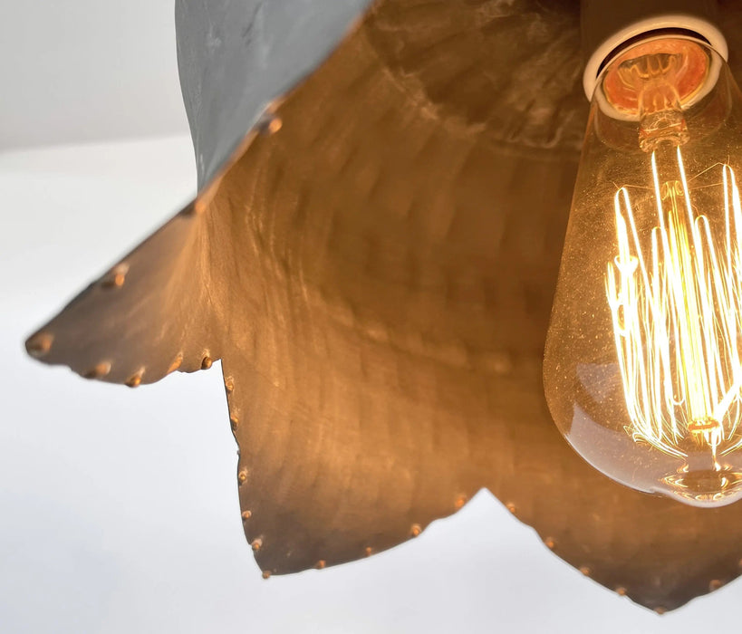 Lotus Handcrafted Metal Drum Chandelier - Sweatfully