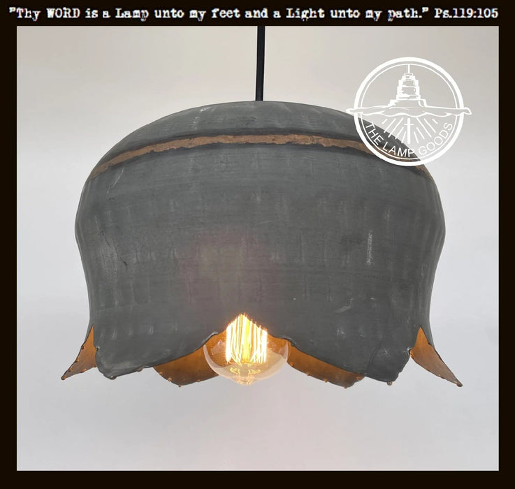 Lotus Handcrafted Metal Drum Chandelier - Sweatfully