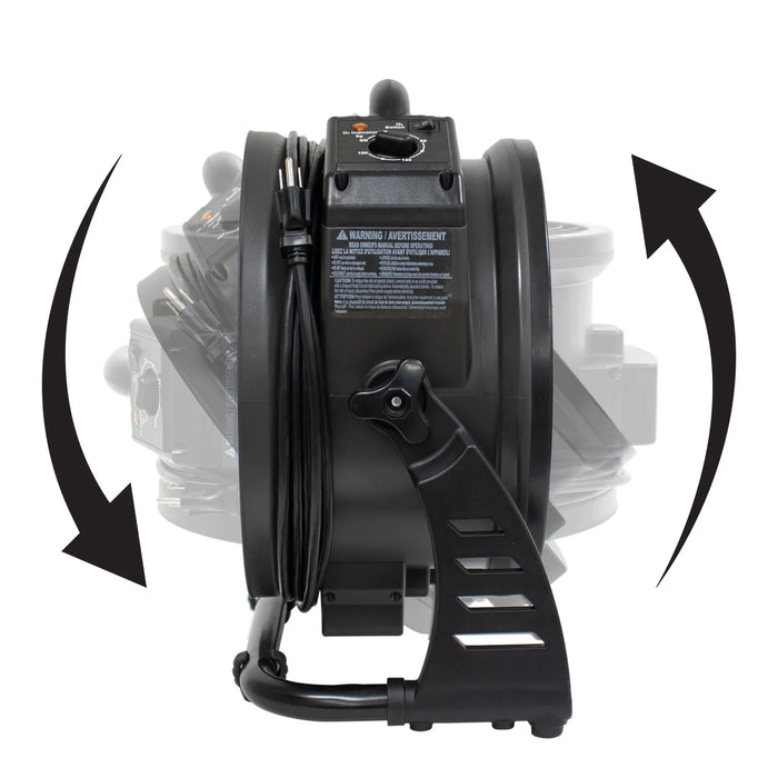 XPOWER M-25 Axial Air Mover with Ozone Generator – High-Performance Portable Ventilation - Sweatfully