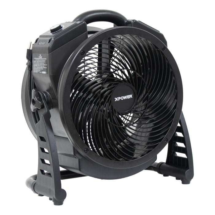 XPOWER M-25B Cordless Rechargeable Axial Air Mover with Ozone Generator - Sweatfully