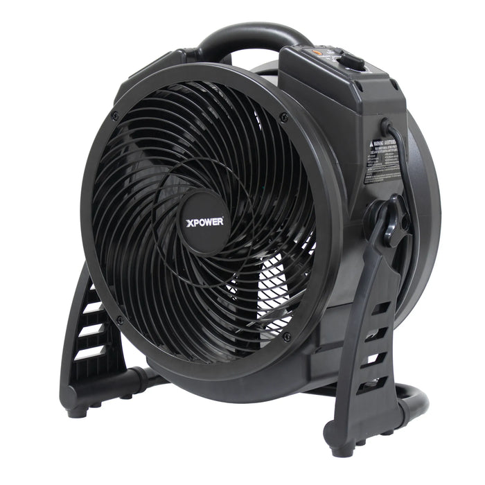 XPOWER M-25B Cordless Rechargeable Axial Air Mover with Ozone Generator - Sweatfully