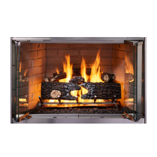Majestic Villawood 42" Traditional Refractory Outdoor Wood Burning Fireplace [ODVILLA-42T-B] (SAK14358) - Sweatfully