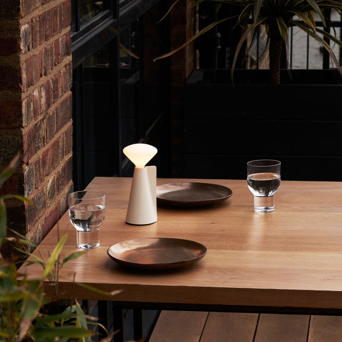 Mantle Portable Lamp in Stone White - Sweatfully