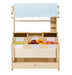 Cypress Wooden Market Stand – Pretend Play Shop for Kids with Storage - Sweatfully