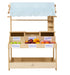 Cypress Wooden Market Stand – Pretend Play Shop for Kids with Storage - Sweatfully
