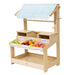 Cypress Wooden Market Stand – Pretend Play Shop for Kids with Storage - Sweatfully