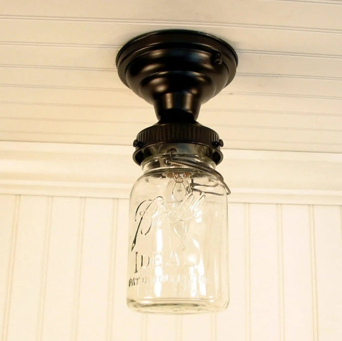 Vintage Mason Jar Ceiling LIGHT - Sweatfully