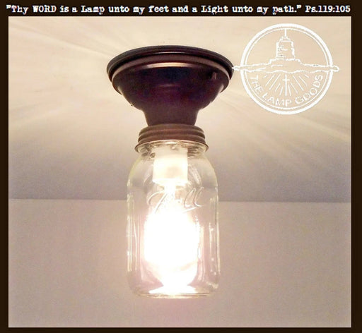 Mason Jar Ceiling LIGHT - Sweatfully