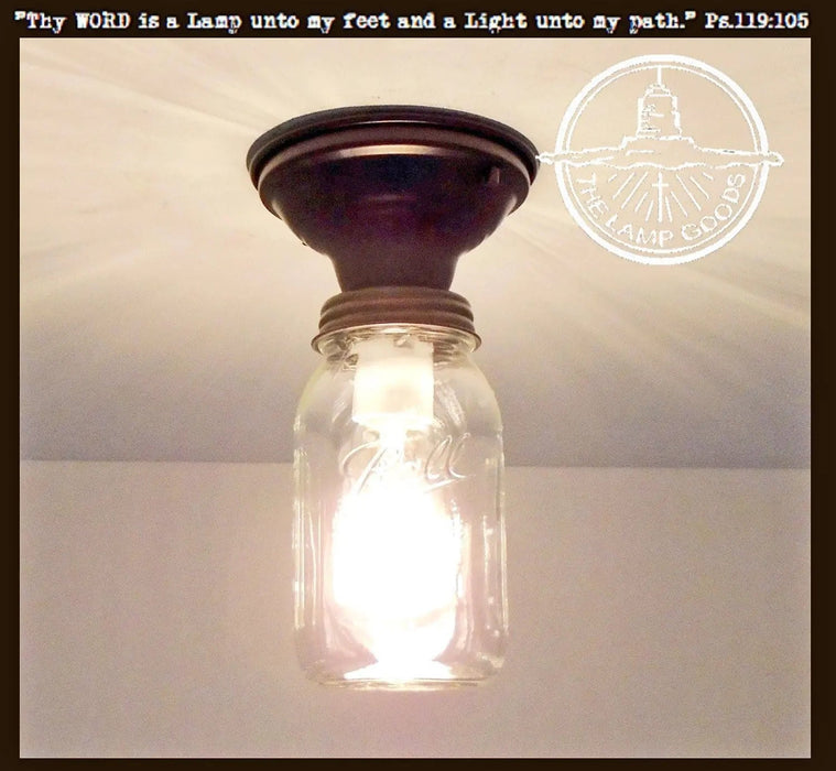 Mason Jar Ceiling LIGHT - Sweatfully