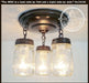 Mason Jar LIGHT FIXTURE New PINT Chain Trio - Sweatfully