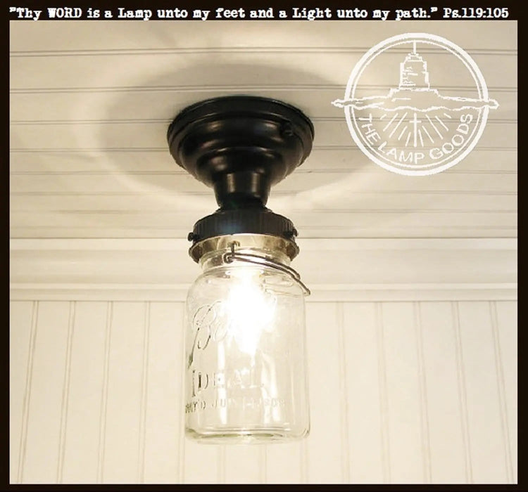 Vintage Mason Jar Ceiling LIGHT - Sweatfully