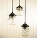 Vintage Pint Mason Jar Chandelier Pendant Trio - Sweatfully