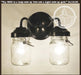 Mason Jar WALL LIGHT Double Sconce - Sweatfully