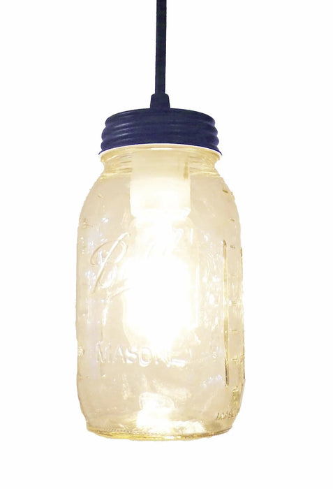 Mason Jar Pendant Light NEW Quart - Sweatfully