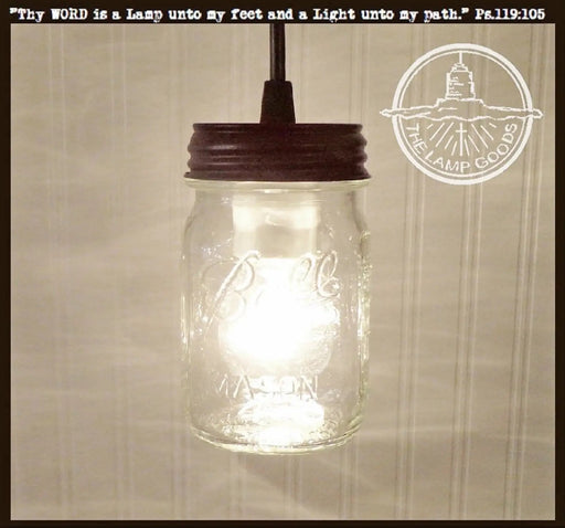 Mason Jar Pendant Light - Pint - Sweatfully
