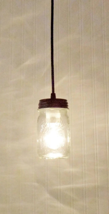 Mason Jar Pendant Light - Pint - Sweatfully