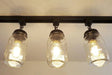 Mason Jar TRACK LIGHTING New Quarts Chain Trio - Sweatfully