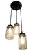 Mason Jar Chandelier Pendant Light Trio - Sweatfully