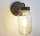 Mason Jar Wall SCONCE Lighting Fixture New Quart - Sweatfully
