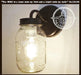 Mason Jar Wall SCONCE Lighting Fixture New Quart - Sweatfully
