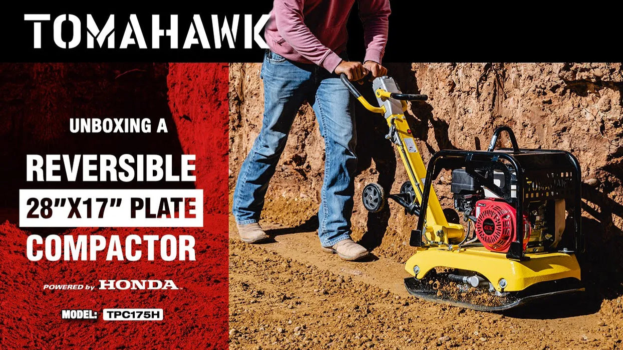 6.5 HP Honda Reverse Hydraulic Plate Compactor for Soil, Aggregate, Cohesive Compaction - Sweatfully