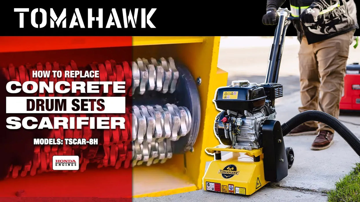 Electric 8” Concrete Scarifier Planer Grinder for Sidewalk Trip Hazard Repair, Traffic Line Removal - Sweatfully