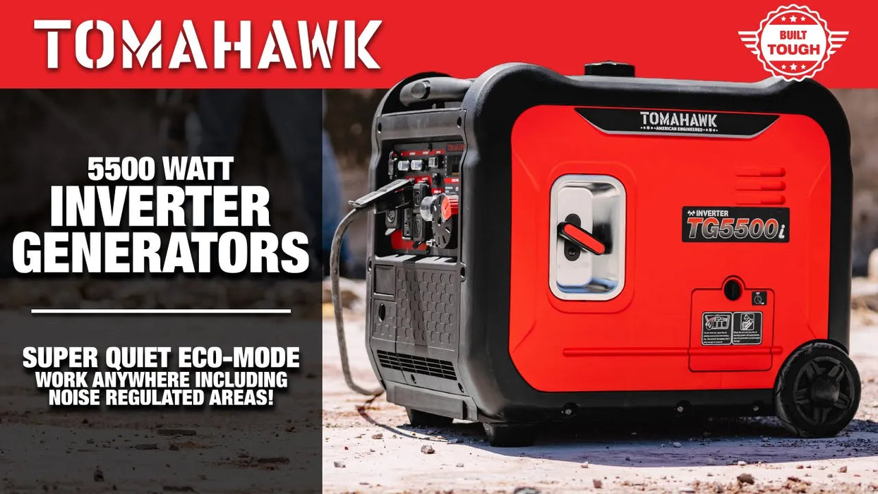 5500 Watt Inverter Generator Super Quiet Portable Gas Power Professional Use - Sweatfully