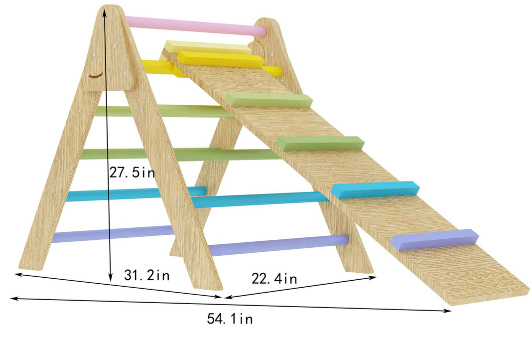 Olive- Pikler Triangle Ladder and Climber Slide - Multiple Sizes - Sweatfully