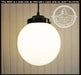 Milk Glass PENDANT Light - 8" Globe - Sweatfully