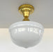 Brass Acorn Schoolhouse Ceiling Light - Sweatfully