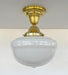Brass Acorn Schoolhouse Ceiling Light - Sweatfully