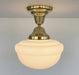 Brass Acorn Schoolhouse Ceiling Light - Sweatfully