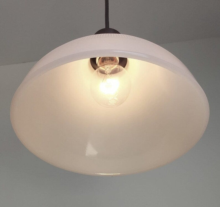 Milk Glass PENDANT Light - 10" - Sweatfully