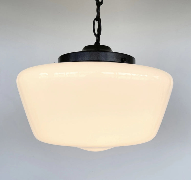 Large Antique Schoolhouse Pendant Light - Sweatfully