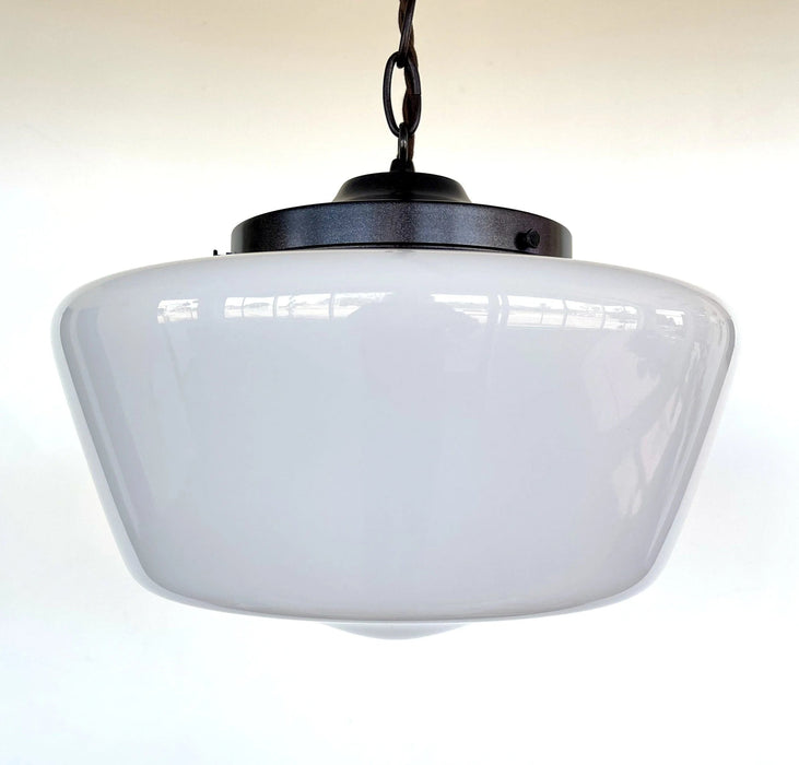 Large Antique Schoolhouse Pendant Light - Sweatfully